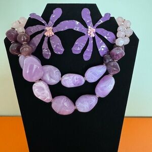 Elegant Purple Beaded Necklace